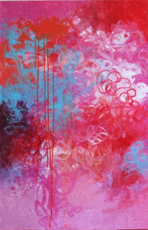 Pink 3, acrylic on canvas, 24" x 36", $1,050