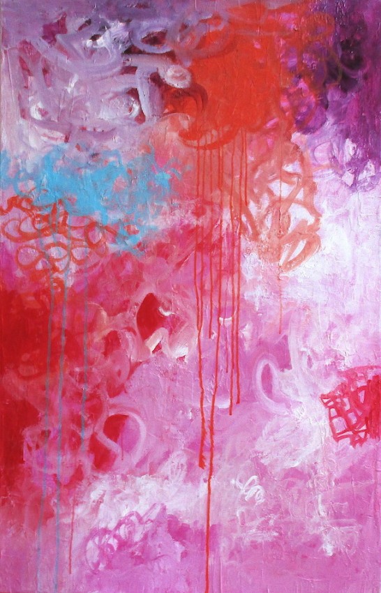 Pink 4, acrylic on canvas, 24" x 36", $1,050