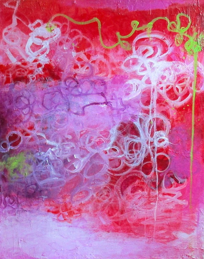 Pink 8, acrylic on canvas, 24" x 30", $950